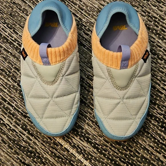 Teva Quilted Slip-On Sneakers - Blue and Cream - Picture 2 of 9